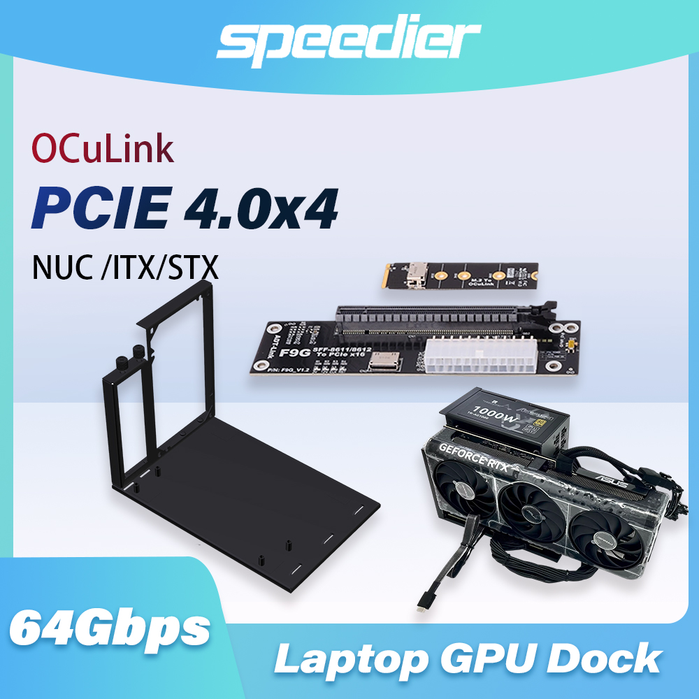 F9G 64Gbps OcuLink to PCIE 4.0 - Oculink Egpu Mini Pc ulasan dan harga