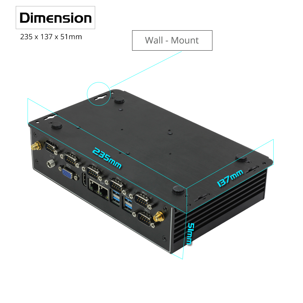 Mini Industrial PC Fanless Dua - Fanless Industrial Pc Rs485 Core I7 ulasan dan harga